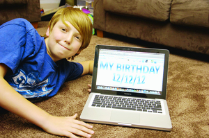 Nathan Chadwick is celebrating a once-in-a-lifetime birthday today when he turns 12. Picture: DONNA OATES