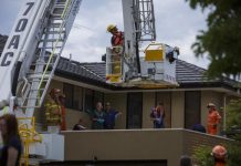 Man injured in roof fall