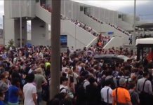 Commuter mayhem as death closes tracks