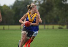 Eagle girls play a great brand of Footy