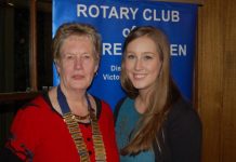 Angel at her shoulder