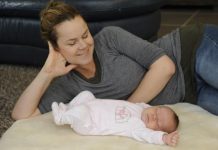 Dramatic entrance for little Lucy