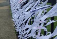 Ribbon pledge against violence