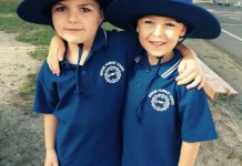 Excited for first school day