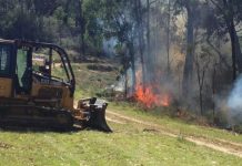 Smoke plumes across shire