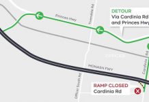 Onramp closed for freeway works