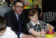 Kids grill Premier on new school