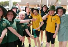 Kids sweat it out for playground