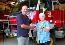 Patchwork cheque for CFA