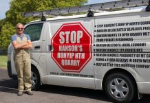 Quarry protest hits the road