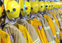 Fire threatens property