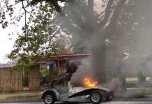 Car saved by off-duty firey