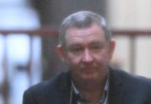 Behind the court doors