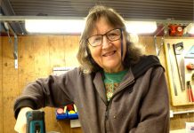 Bunyip women working with wood