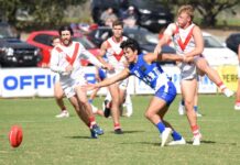 Bloods draw first blood