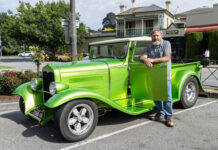 Hot Rods and classics line High Street