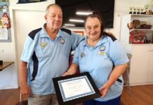 Life membership awarded to husband and wife club stalwarts