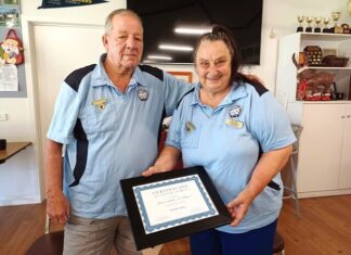 Life membership awarded to husband and wife club stalwarts