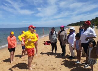 Between the flags: new-arrivals get tips on water-safety