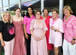 Heroes wearing a pink halo