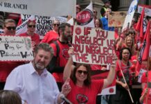 Second strike deepens education pay fight